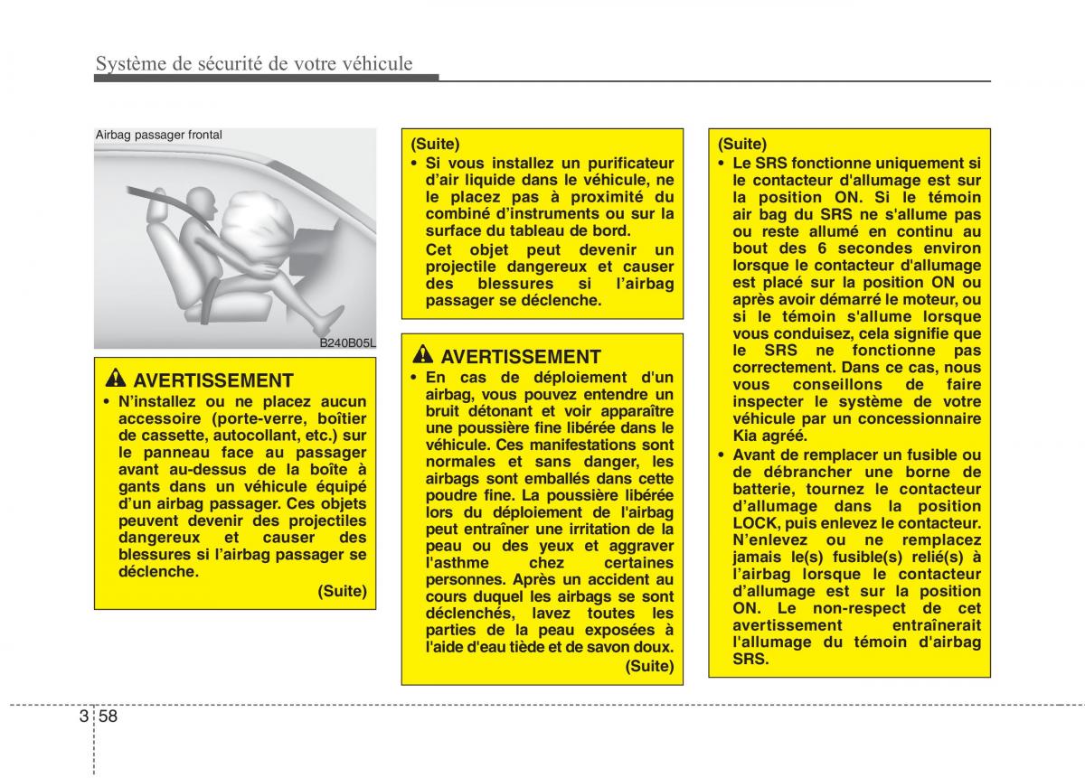 KIA Carens III 3 manuel du proprietaire / page 74