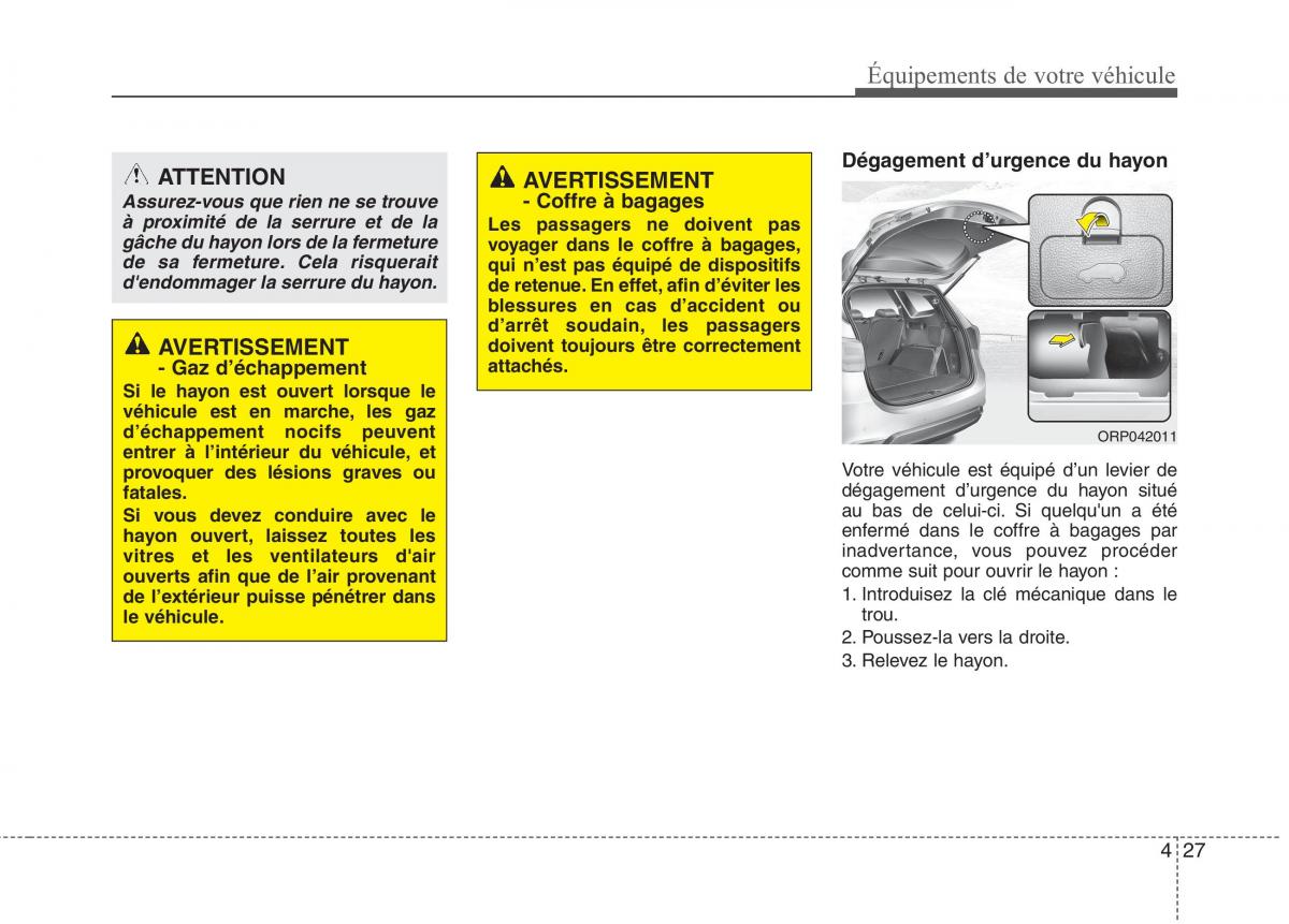 KIA Carens III 3 manuel du proprietaire / page 117