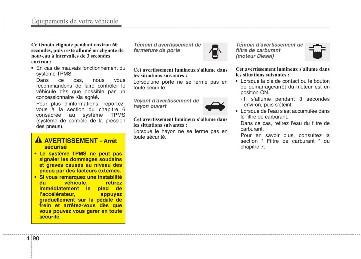 KIA Carens III 3 manuel du proprietaire / page 180