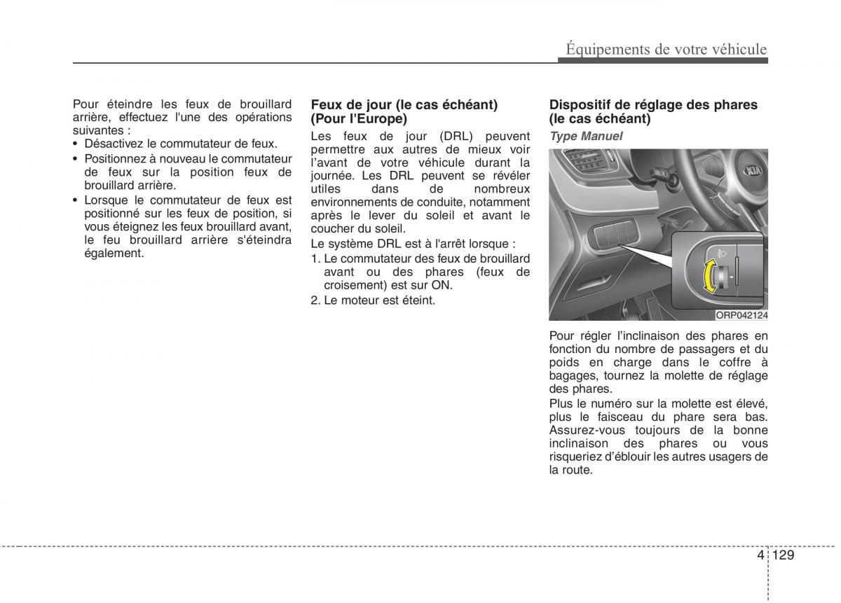 KIA Carens III 3 manuel du proprietaire / page 219