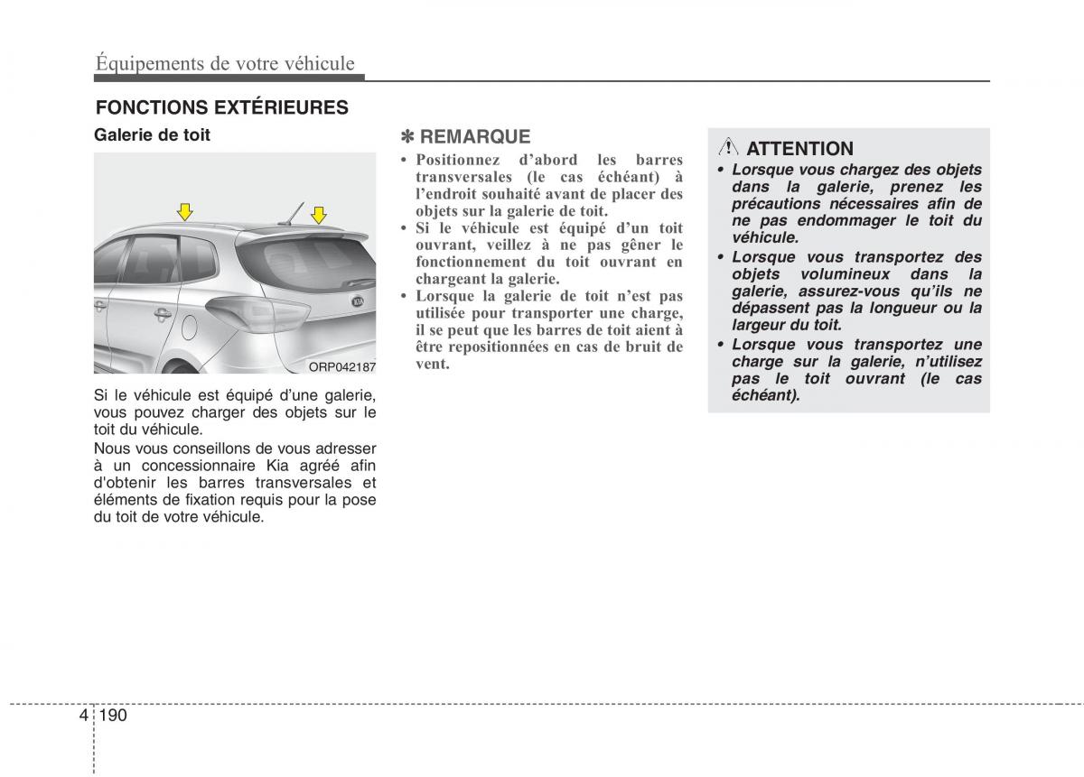 KIA Carens III 3 manuel du proprietaire / page 280