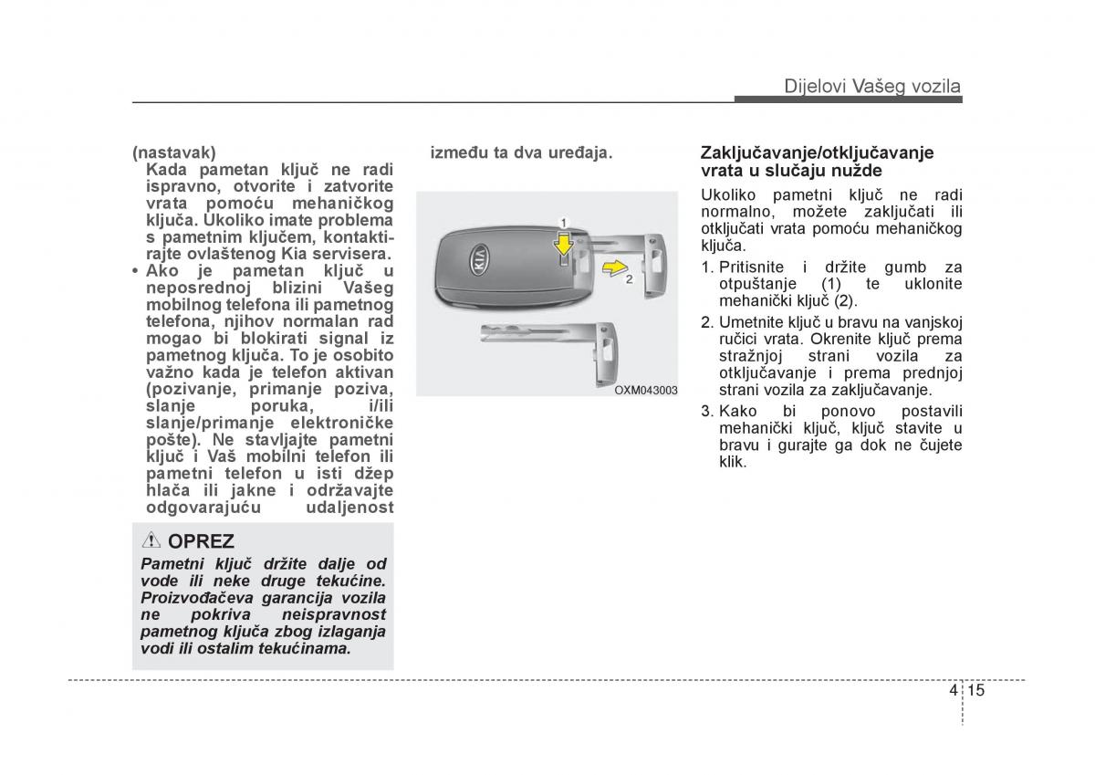 KIA Carens III 3 vlasnicko uputstvo / page 107