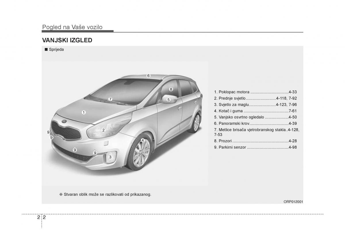 KIA Carens III 3 vlasnicko uputstvo / page 14