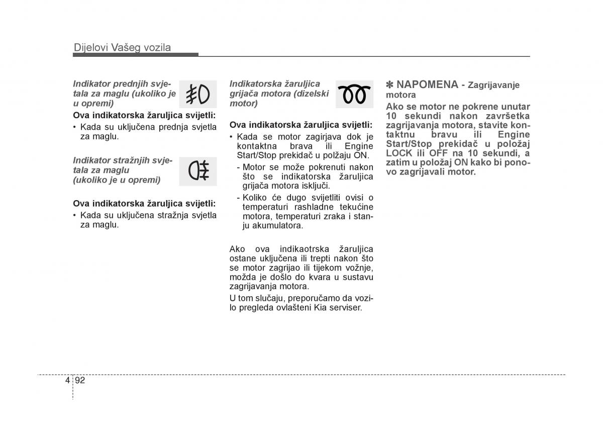 KIA Carens III 3 vlasnicko uputstvo / page 184