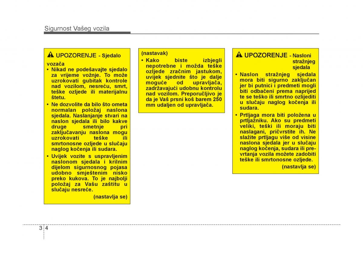 KIA Carens III 3 vlasnicko uputstvo / page 24