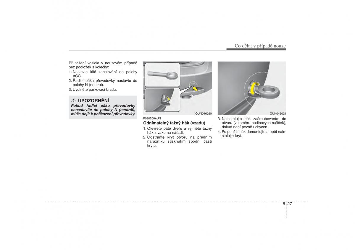 KIA Carens II 2 navod k obsludze / page 257