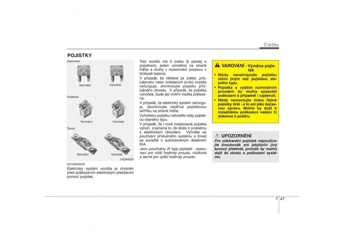 KIA Carens II 2 navod k obsludze / page 307