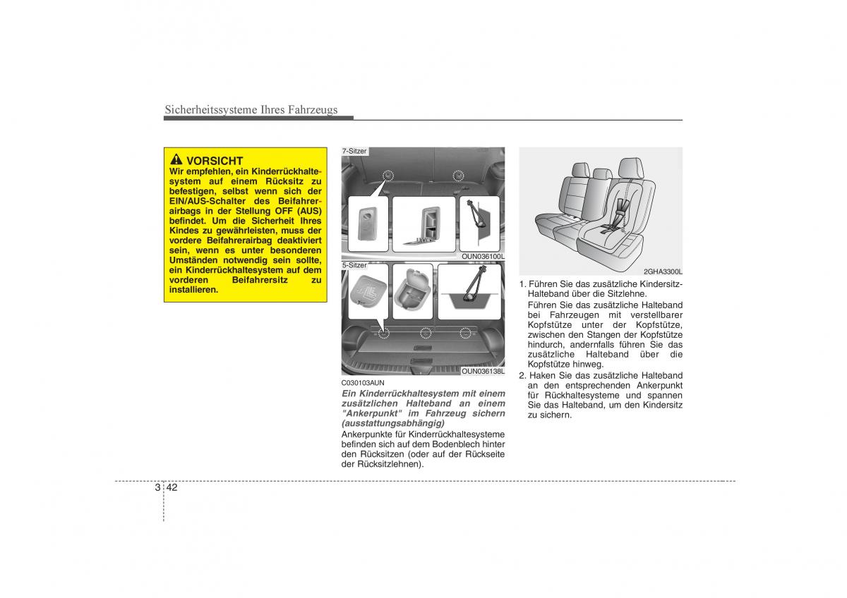 KIA Carens II 2 Handbuch / page 57