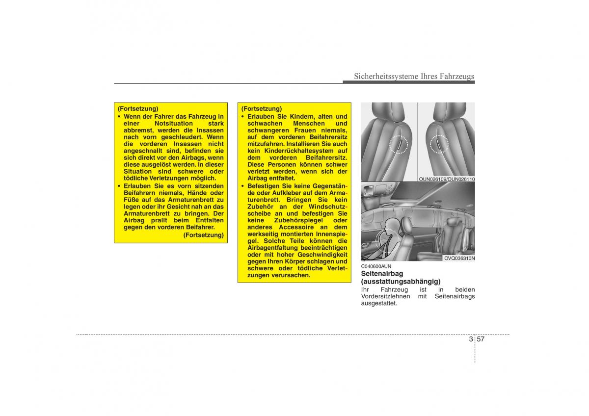 KIA Carens II 2 Handbuch / page 72