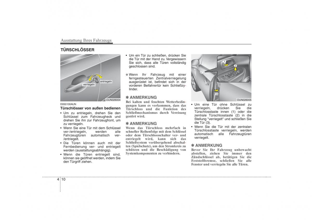 KIA Carens II 2 Handbuch / page 96