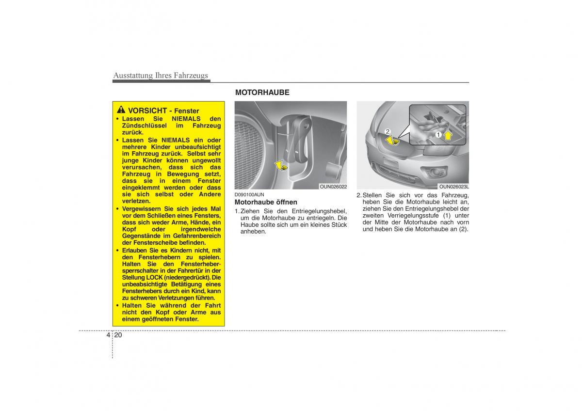 KIA Carens II 2 Handbuch / page 106