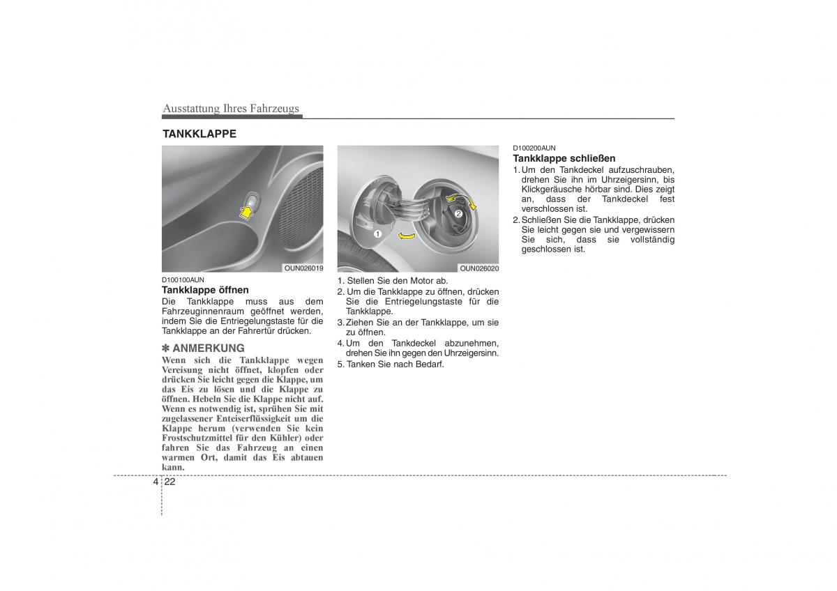 KIA Carens II 2 Handbuch / page 108