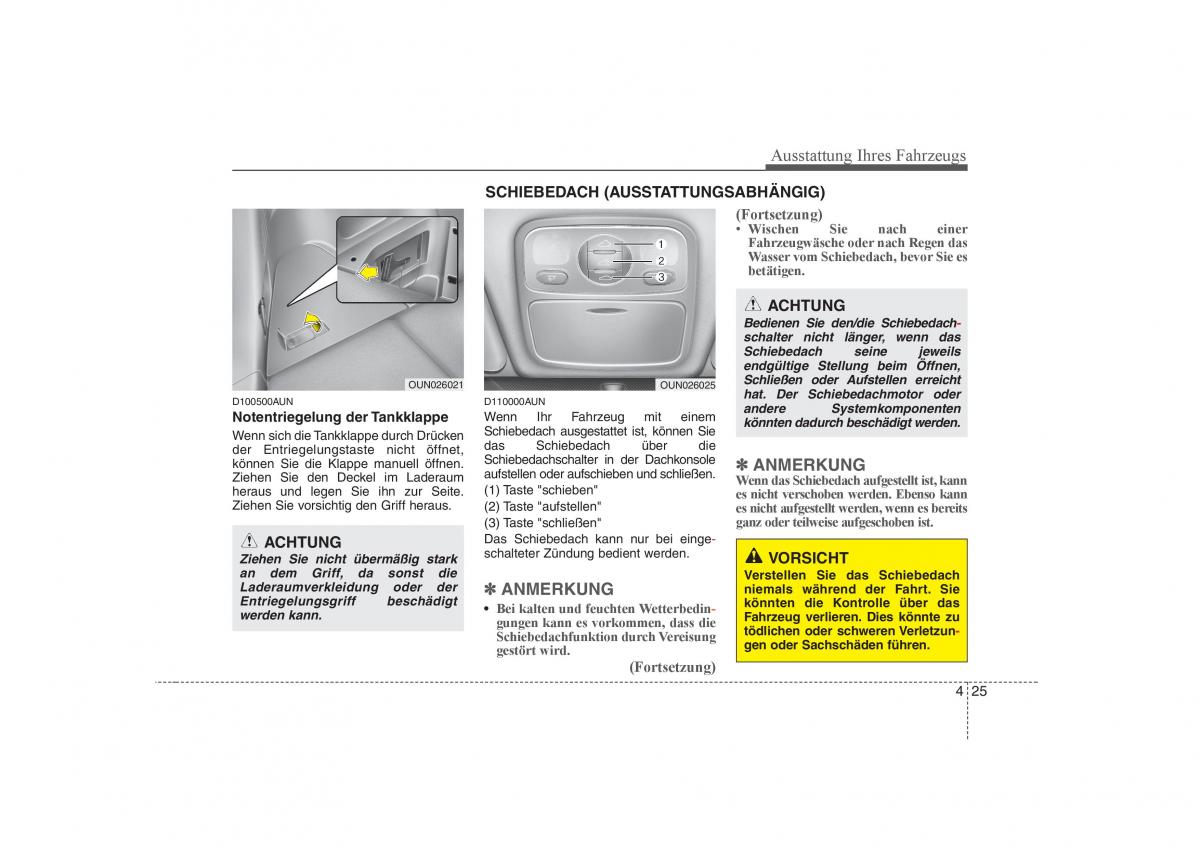 KIA Carens II 2 Handbuch / page 111