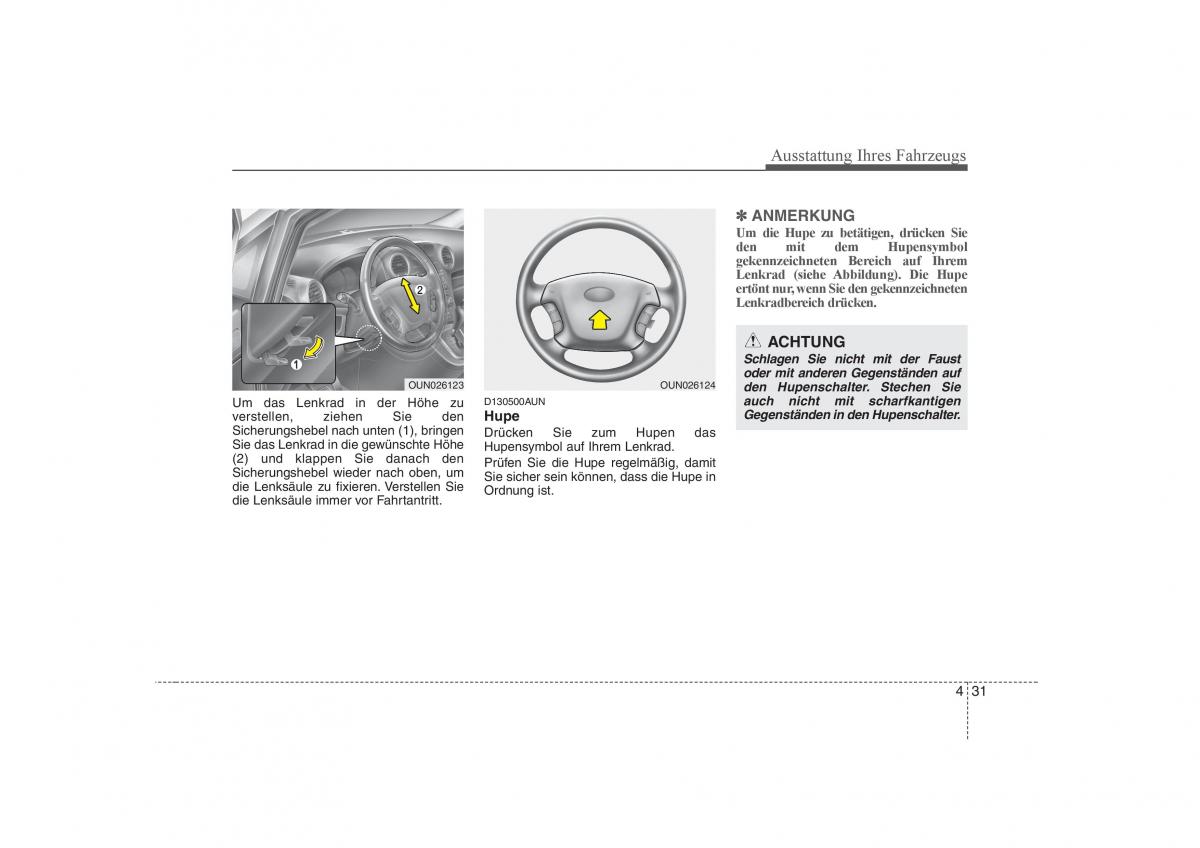 KIA Carens II 2 Handbuch / page 117