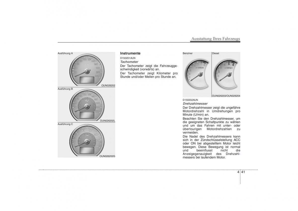 KIA Carens II 2 Handbuch / page 127