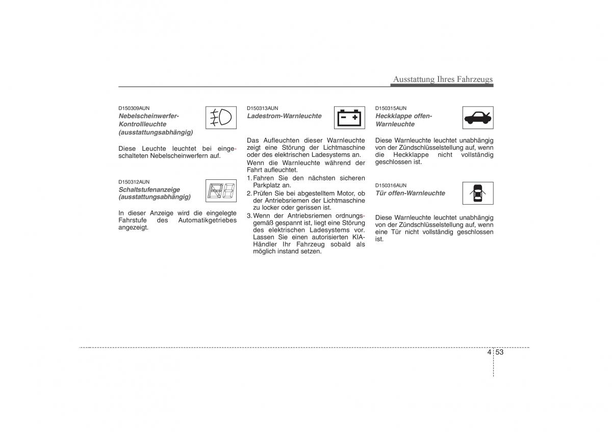 KIA Carens II 2 Handbuch / page 139