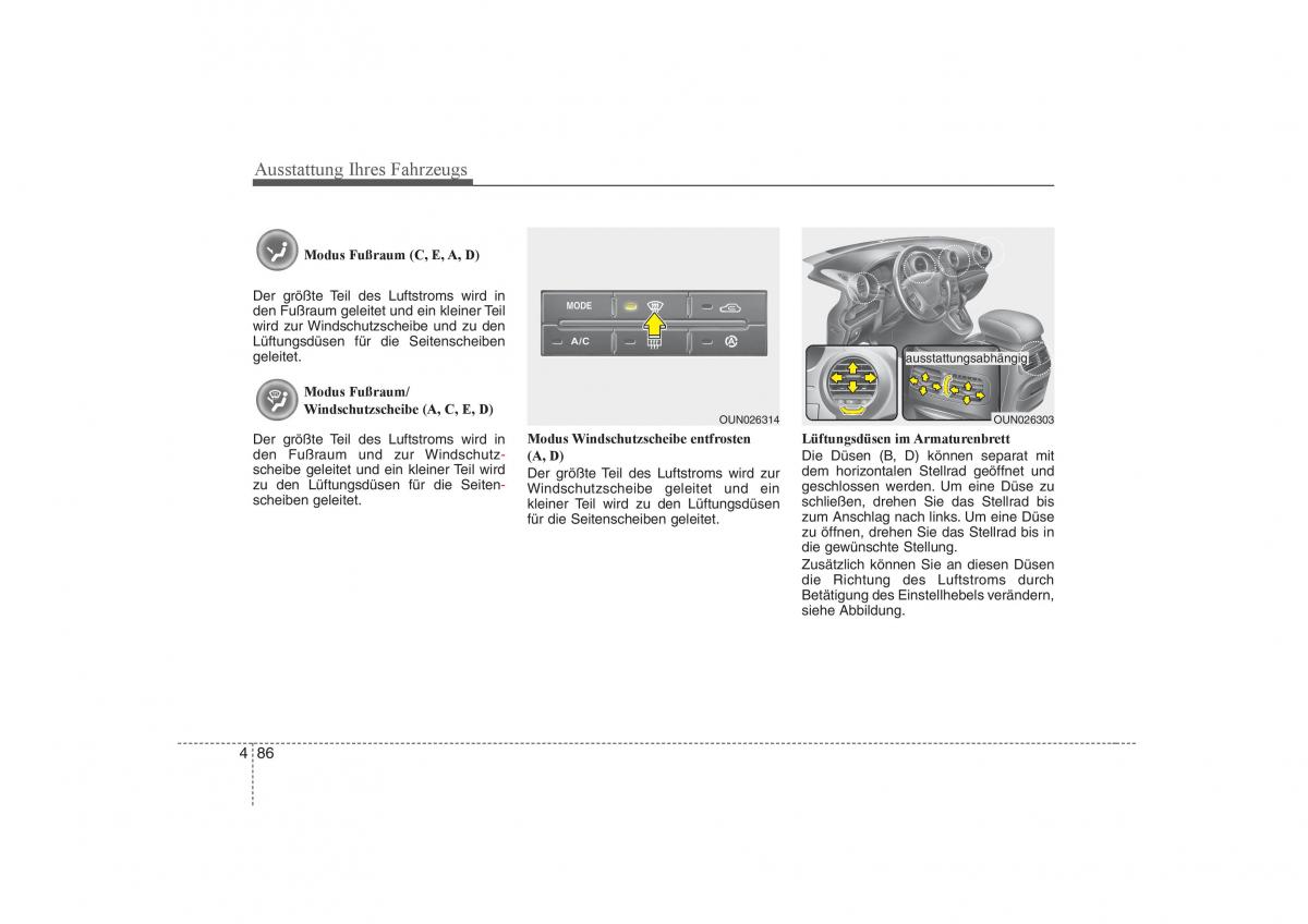 KIA Carens II 2 Handbuch / page 172