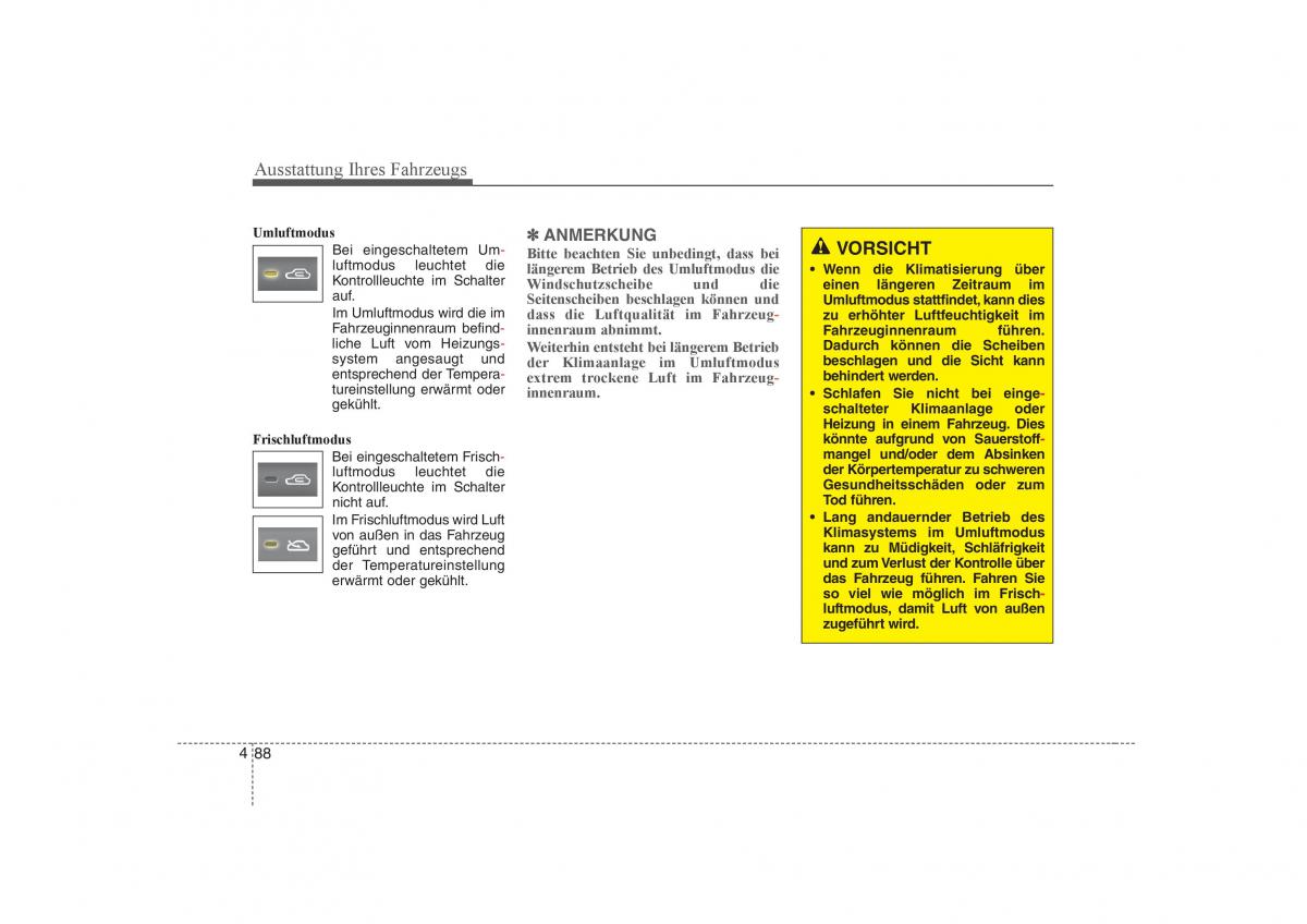 KIA Carens II 2 Handbuch / page 174