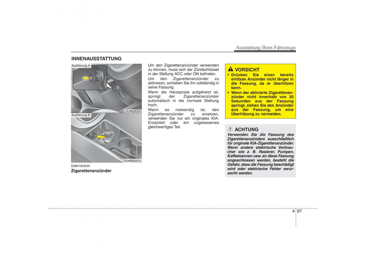 KIA Carens II 2 Handbuch / page 183