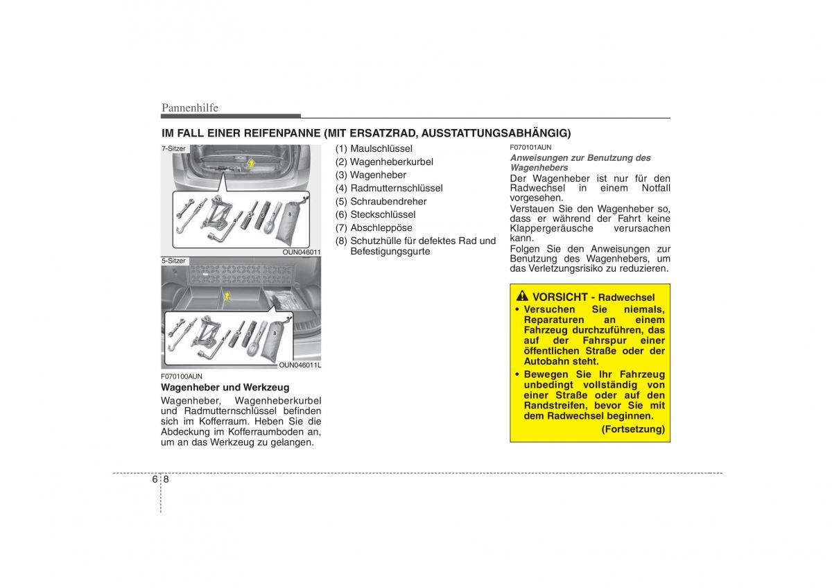 KIA Carens II 2 Handbuch / page 257