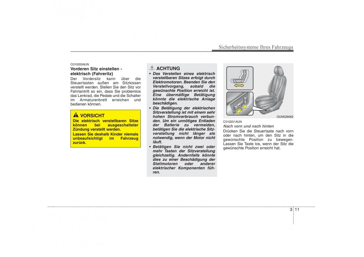 KIA Carens II 2 Handbuch / page 26