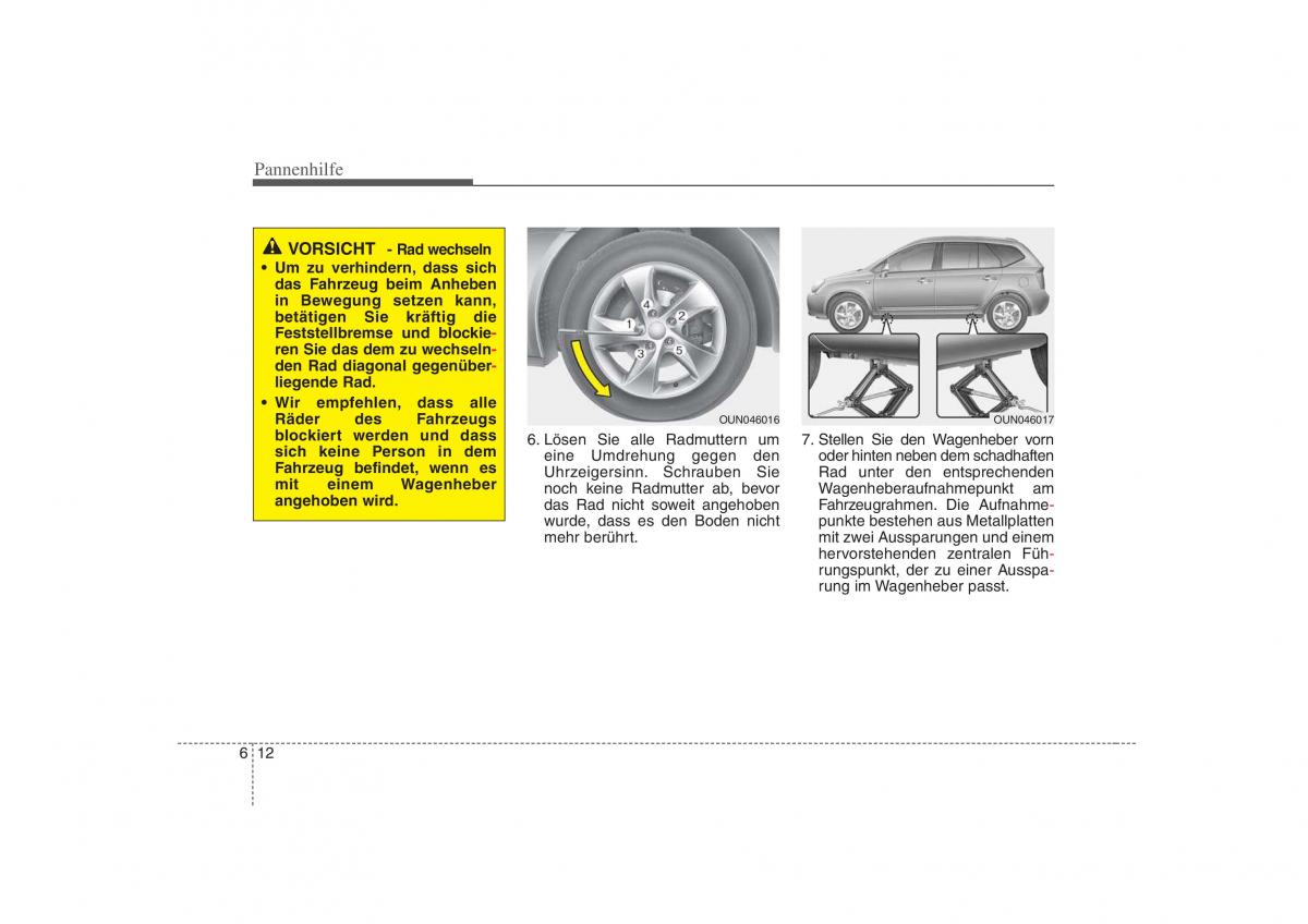 KIA Carens II 2 Handbuch / page 261