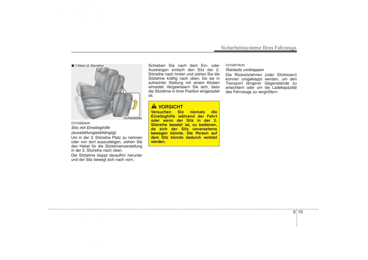 KIA Carens II 2 Handbuch / page 30