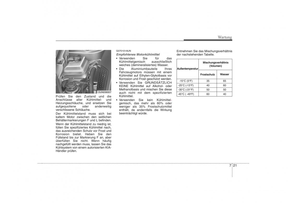 KIA Carens II 2 Handbuch / page 305