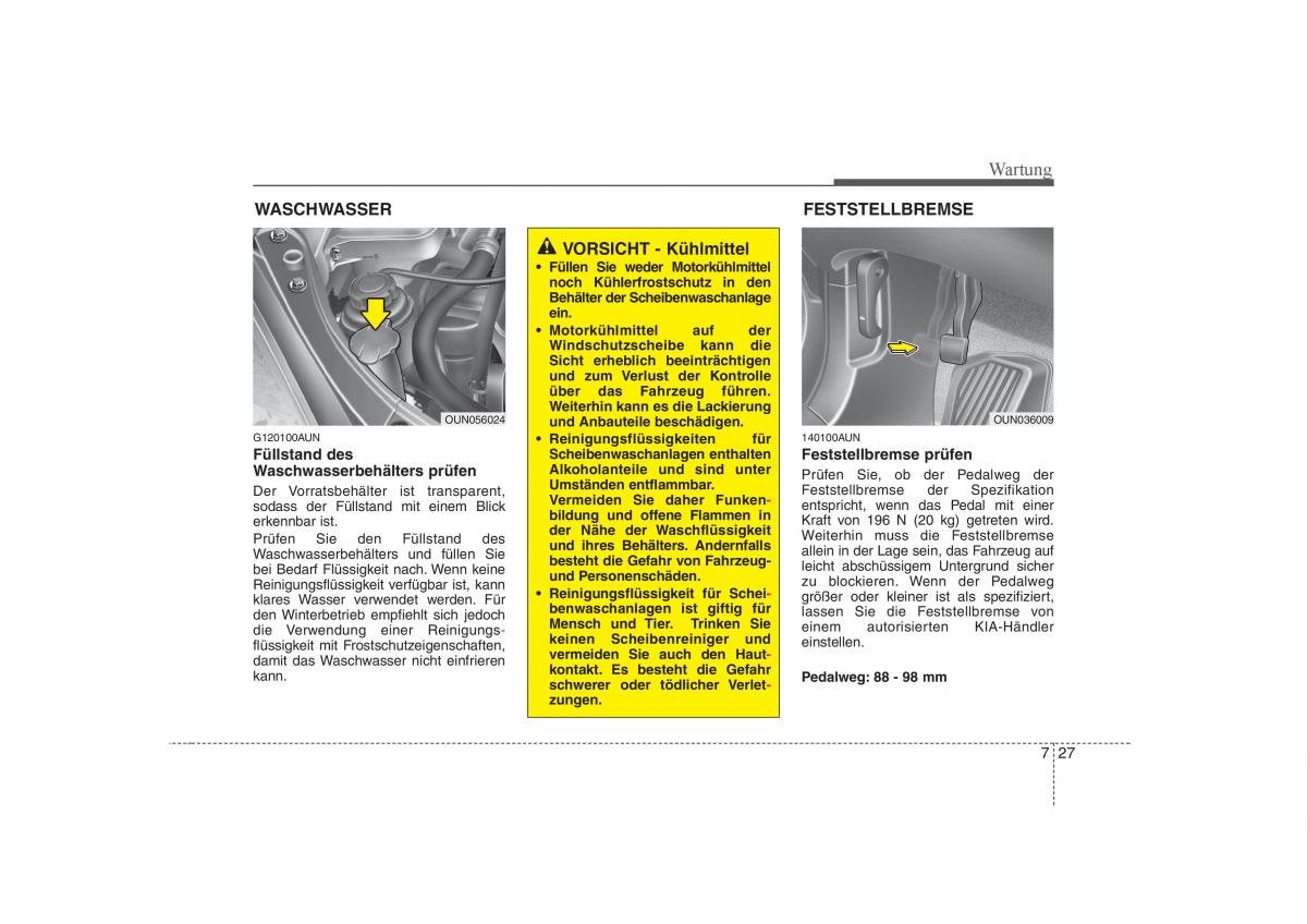 KIA Carens II 2 Handbuch / page 311