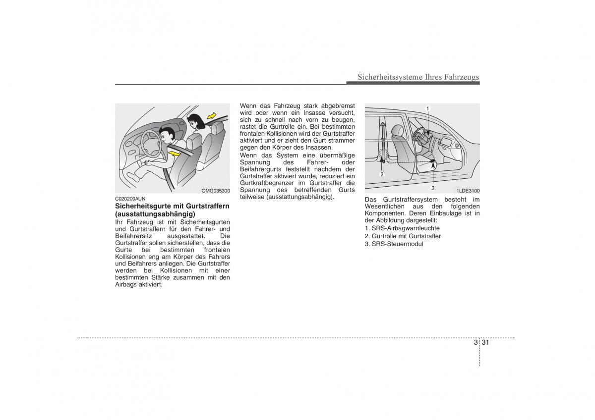 KIA Carens II 2 Handbuch / page 46