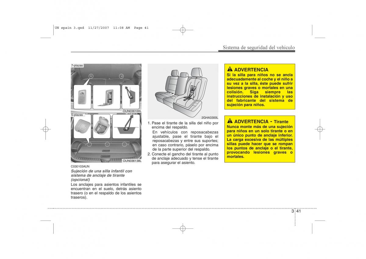 KIA Carens II 2 manual del propietario / page 55