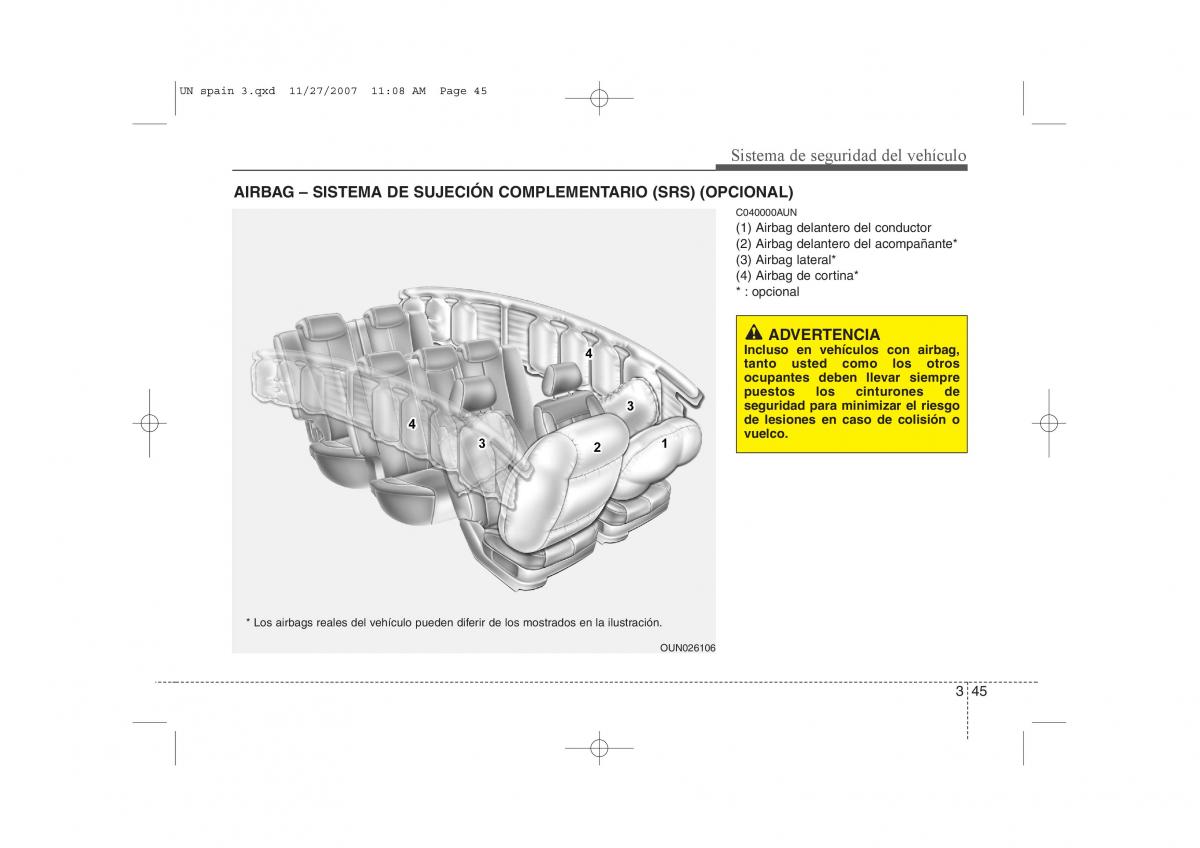 KIA Carens II 2 manual del propietario / page 59