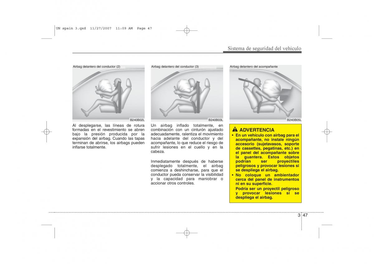 KIA Carens II 2 manual del propietario / page 61