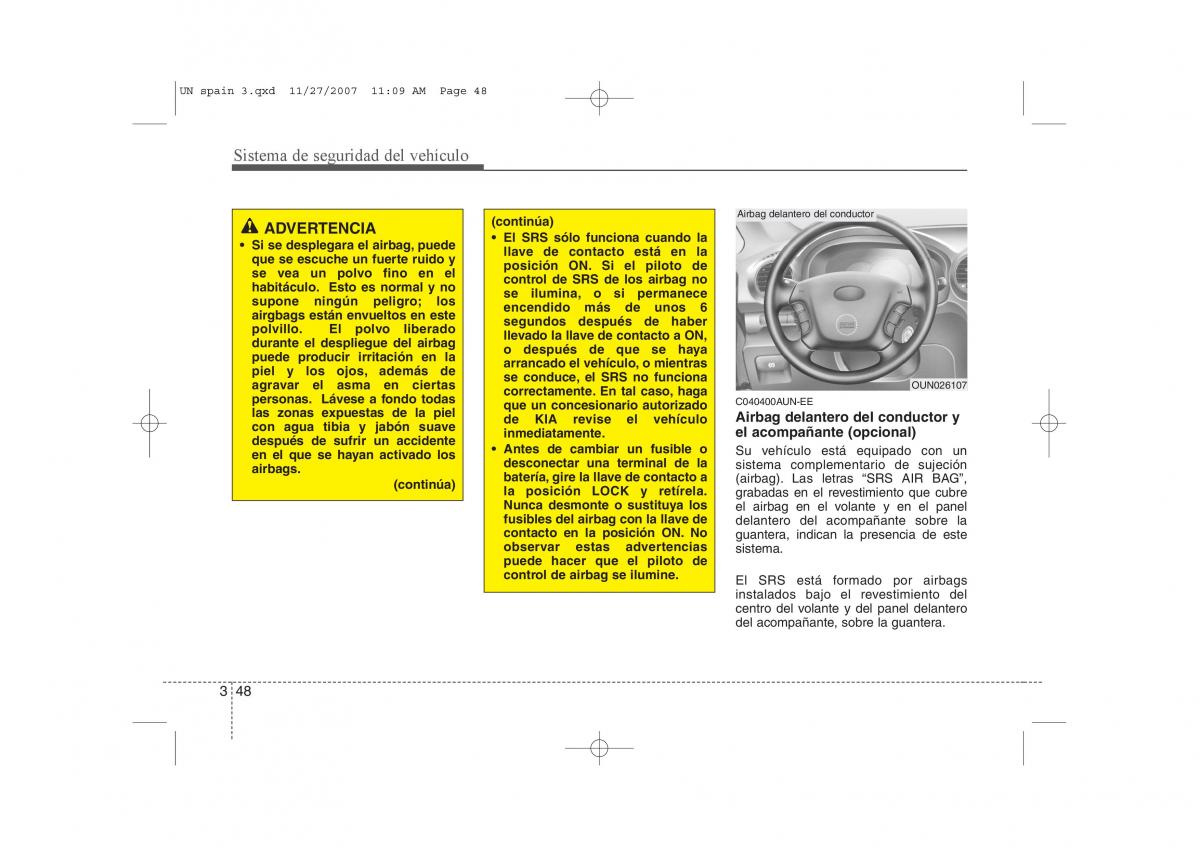 KIA Carens II 2 manual del propietario / page 62