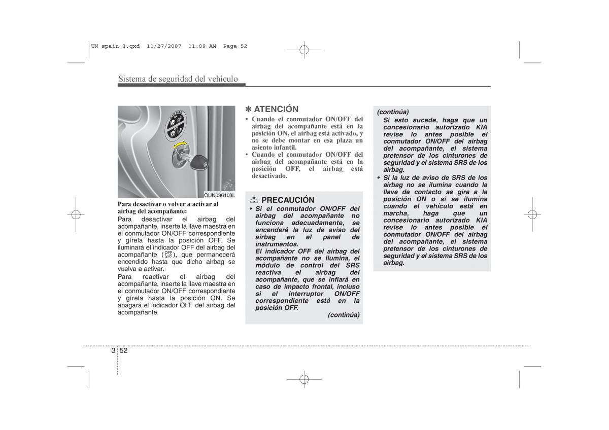 KIA Carens II 2 manual del propietario / page 66