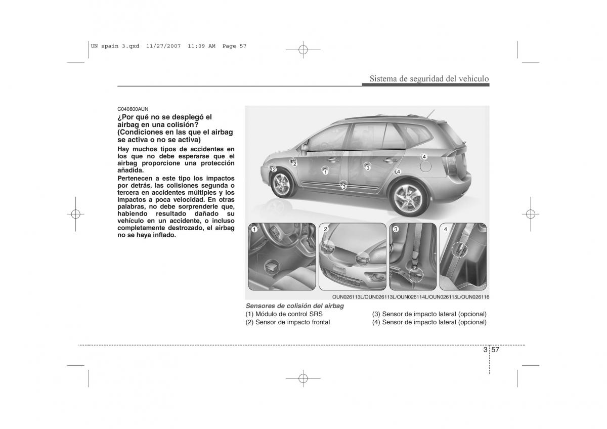 KIA Carens II 2 manual del propietario / page 71