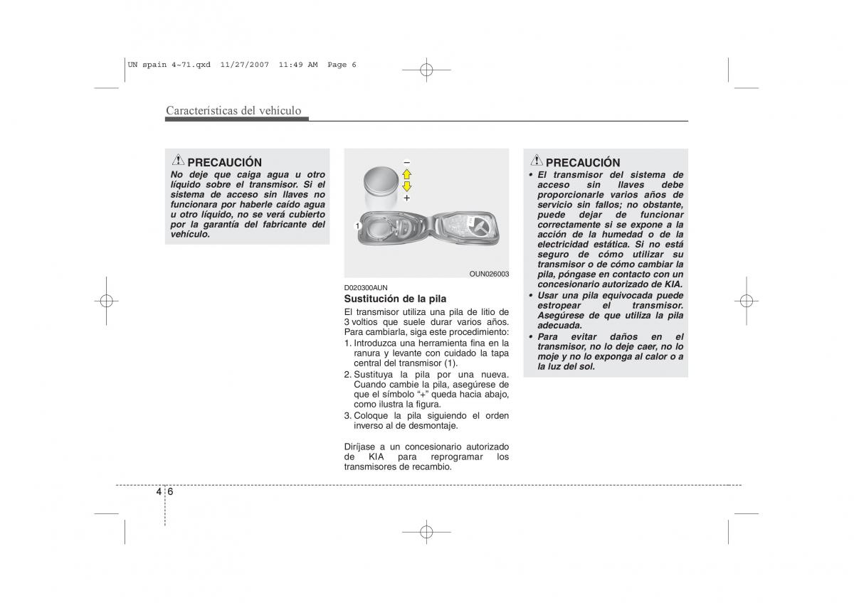 KIA Carens II 2 manual del propietario / page 87