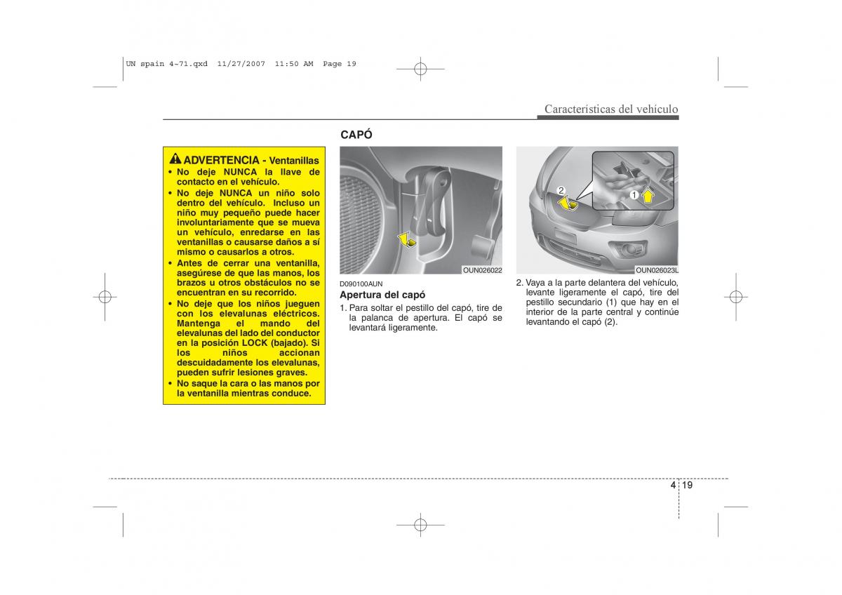 KIA Carens II 2 manual del propietario / page 100