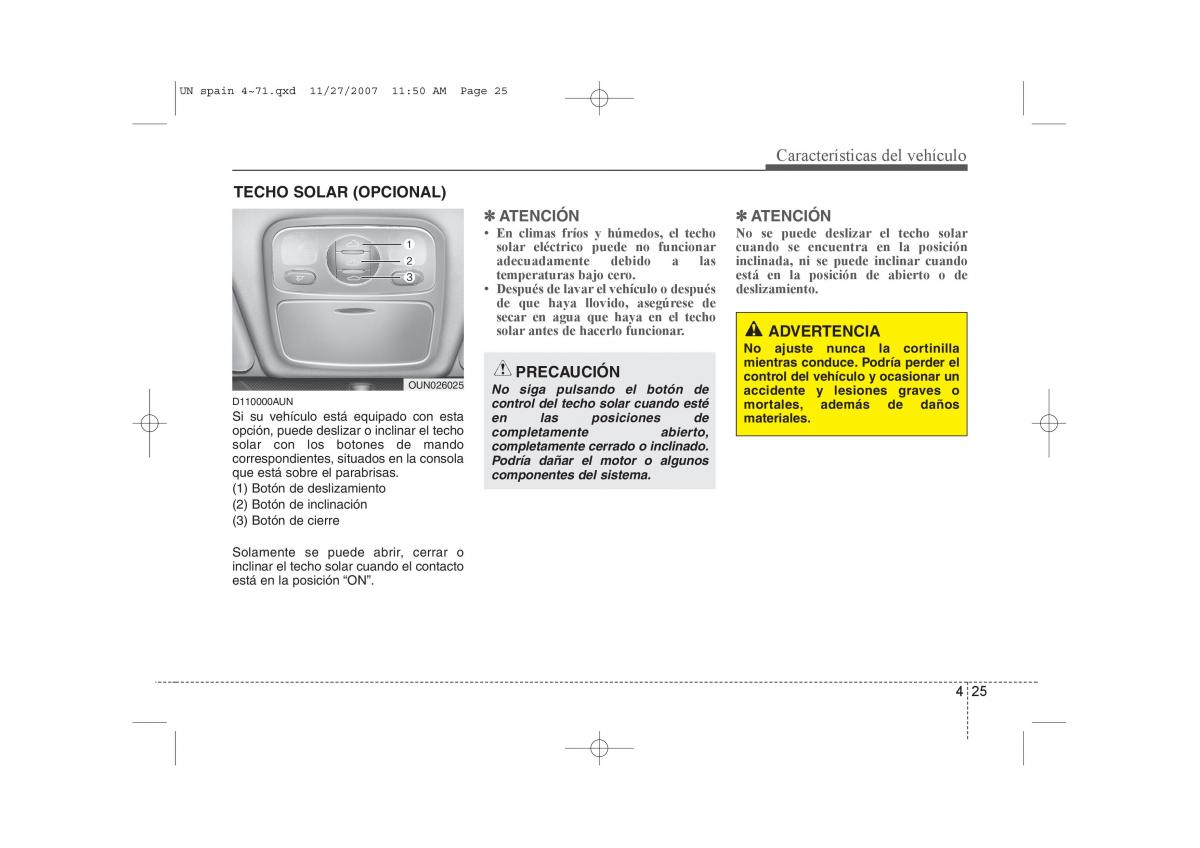 KIA Carens II 2 manual del propietario / page 106