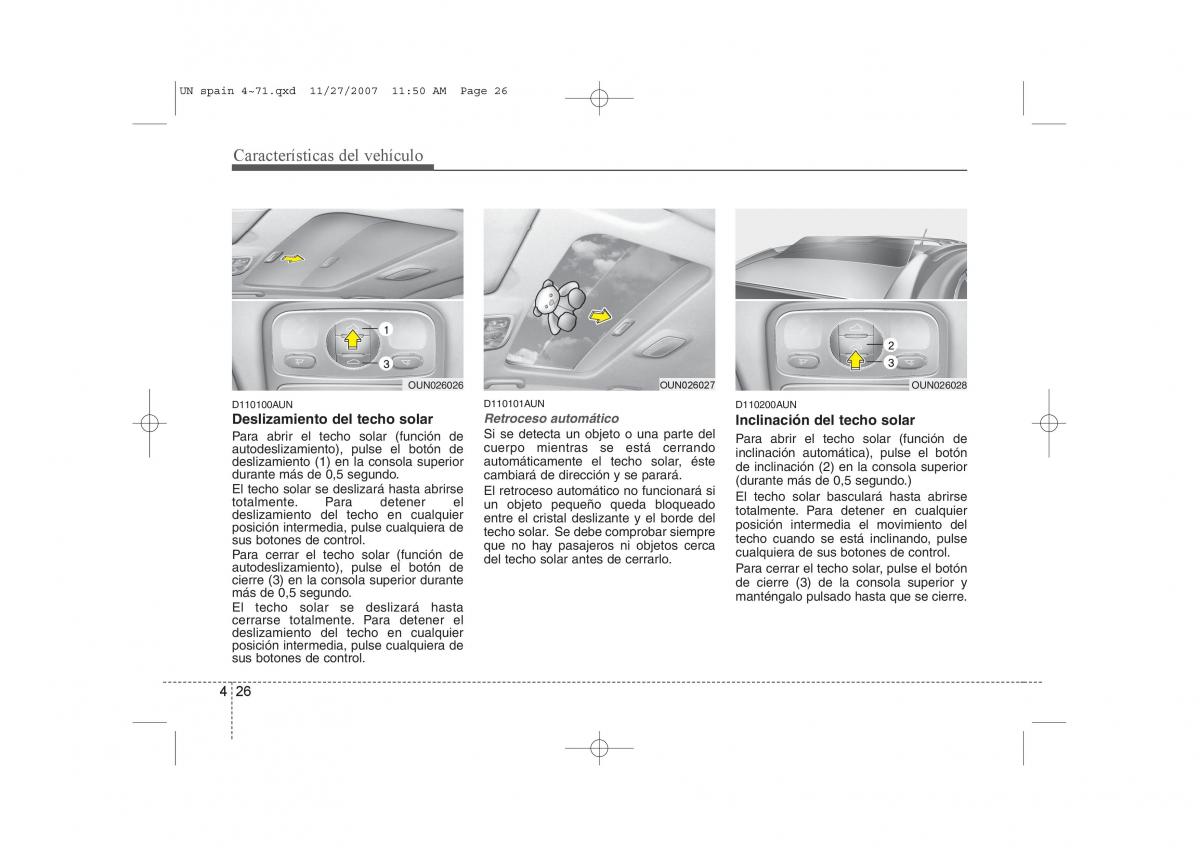 KIA Carens II 2 manual del propietario / page 107