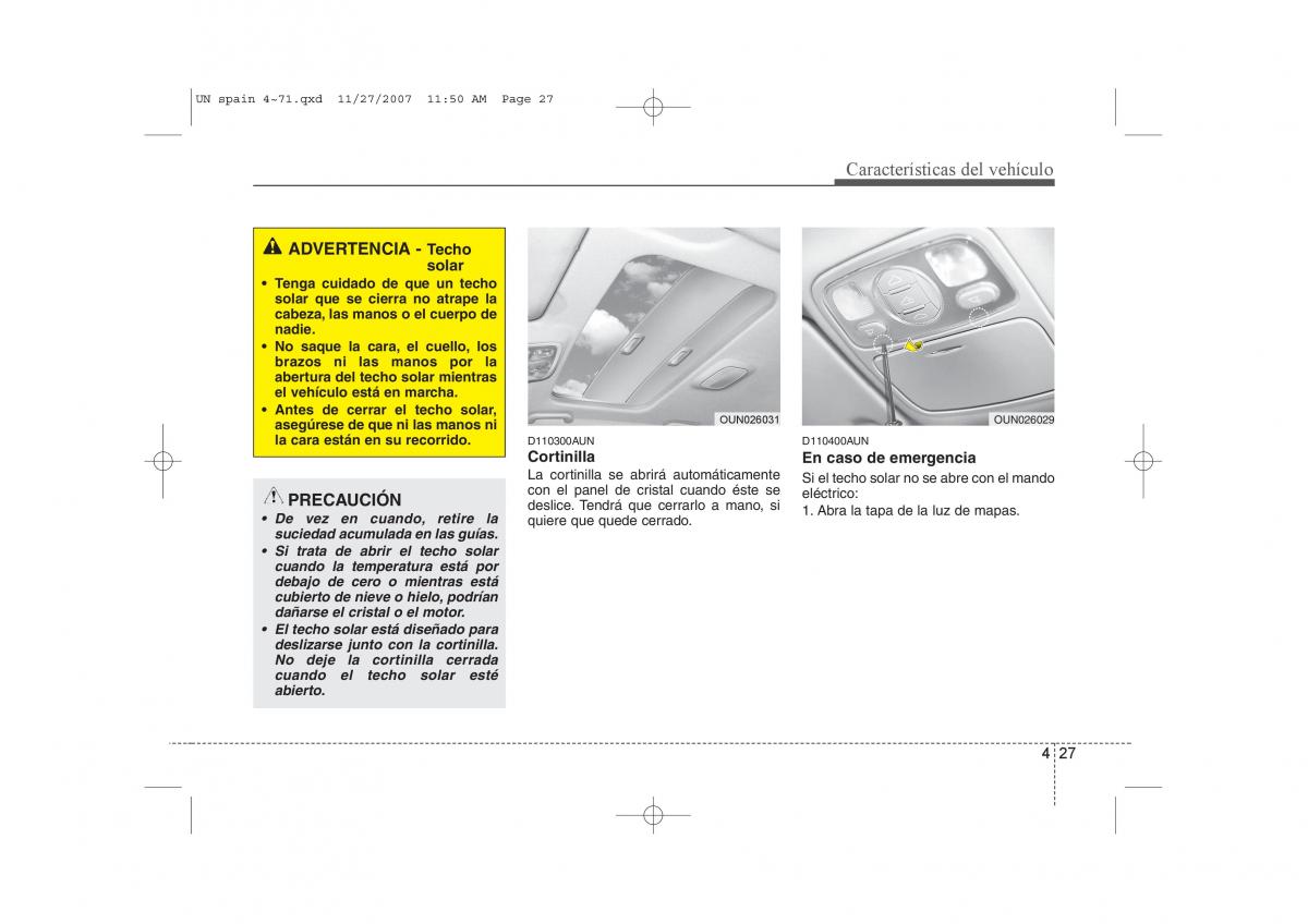 KIA Carens II 2 manual del propietario / page 108