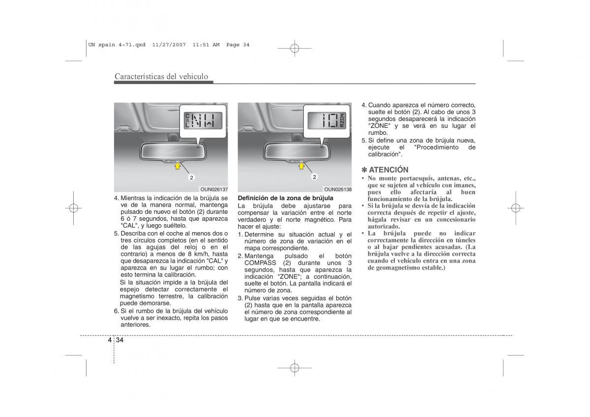 KIA Carens II 2 manual del propietario / page 115