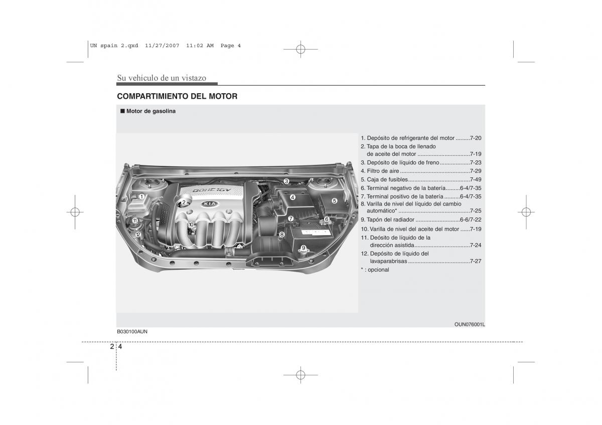 KIA Carens II 2 manual del propietario / page 13