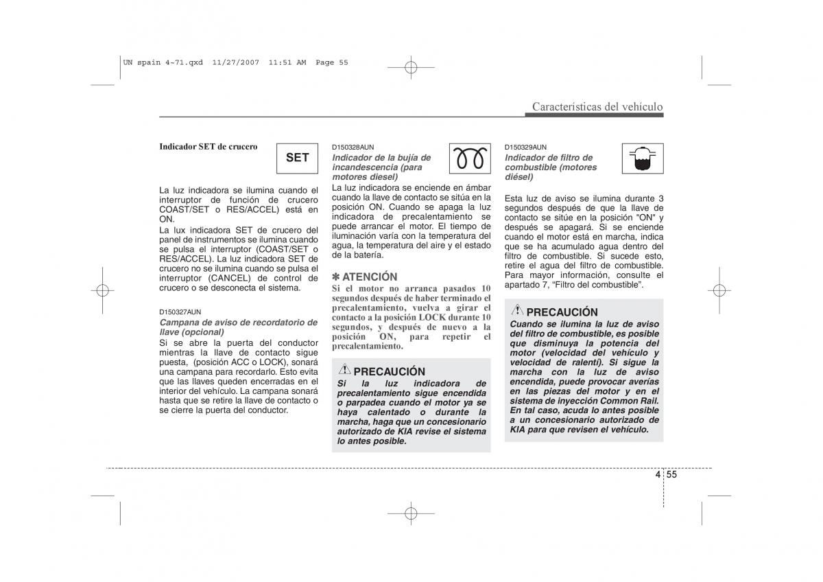 KIA Carens II 2 manual del propietario / page 136