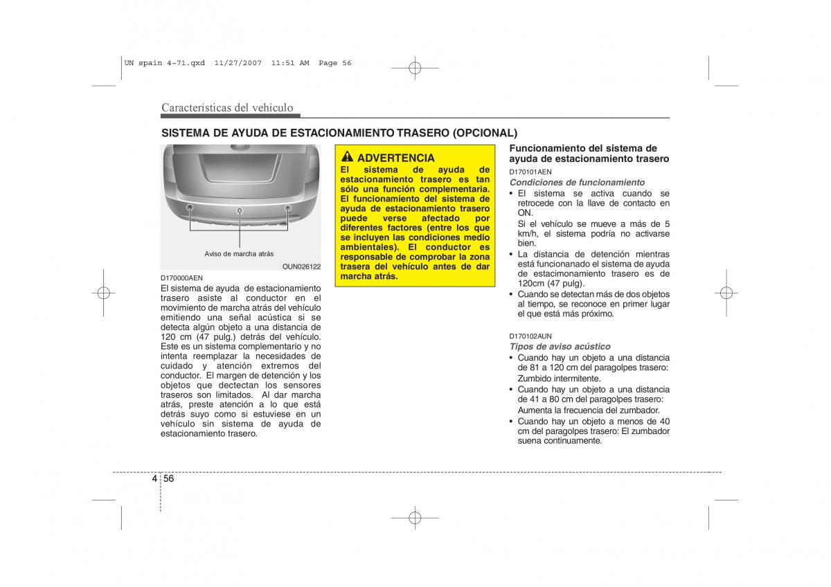 KIA Carens II 2 manual del propietario / page 137