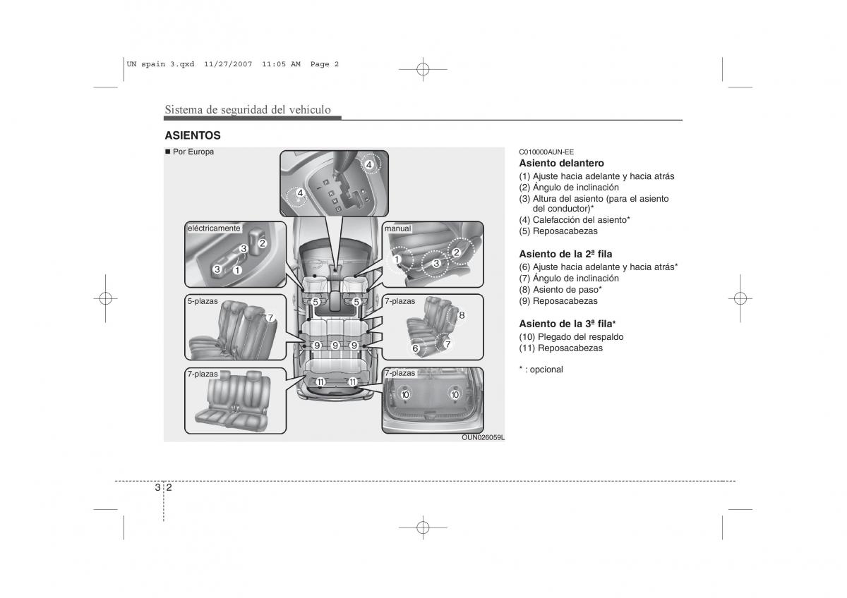 KIA Carens II 2 manual del propietario / page 16