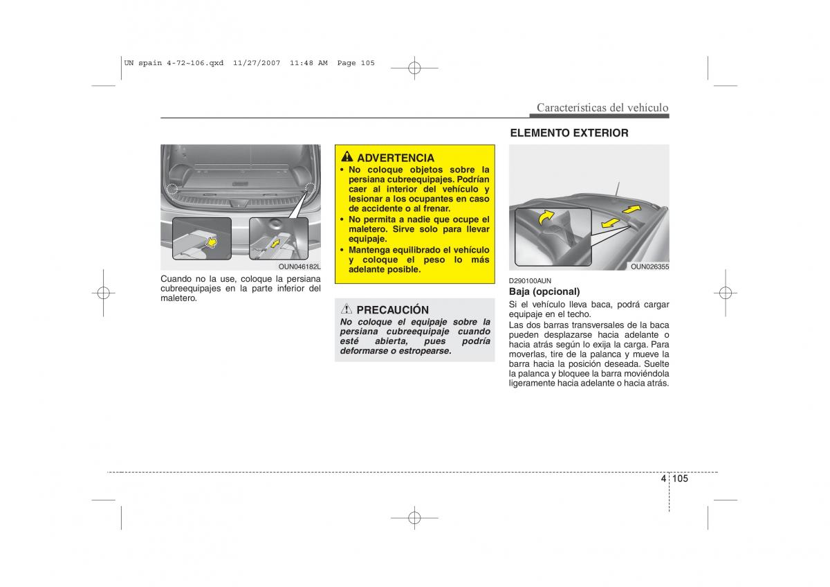 KIA Carens II 2 manual del propietario / page 186