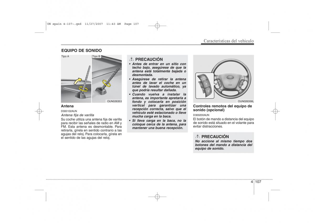 KIA Carens II 2 manual del propietario / page 188