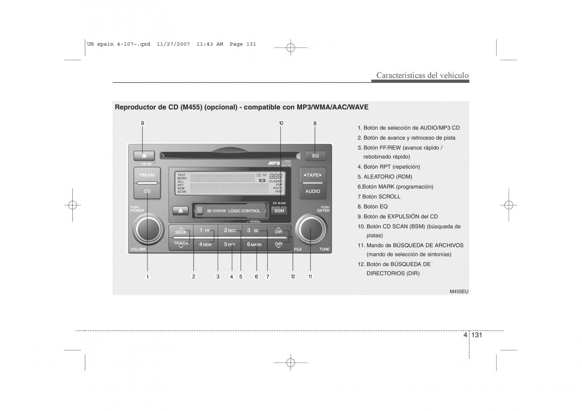 KIA Carens II 2 manual del propietario / page 212