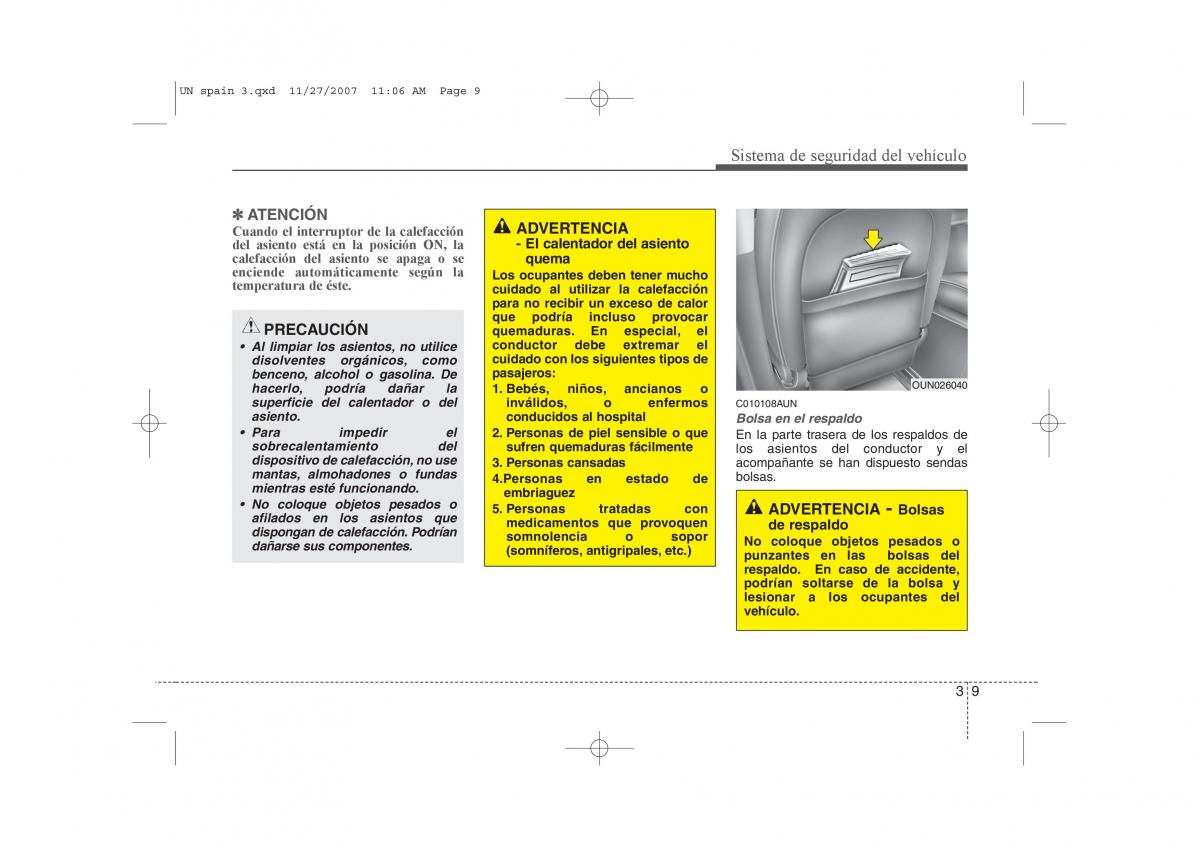 KIA Carens II 2 manual del propietario / page 23